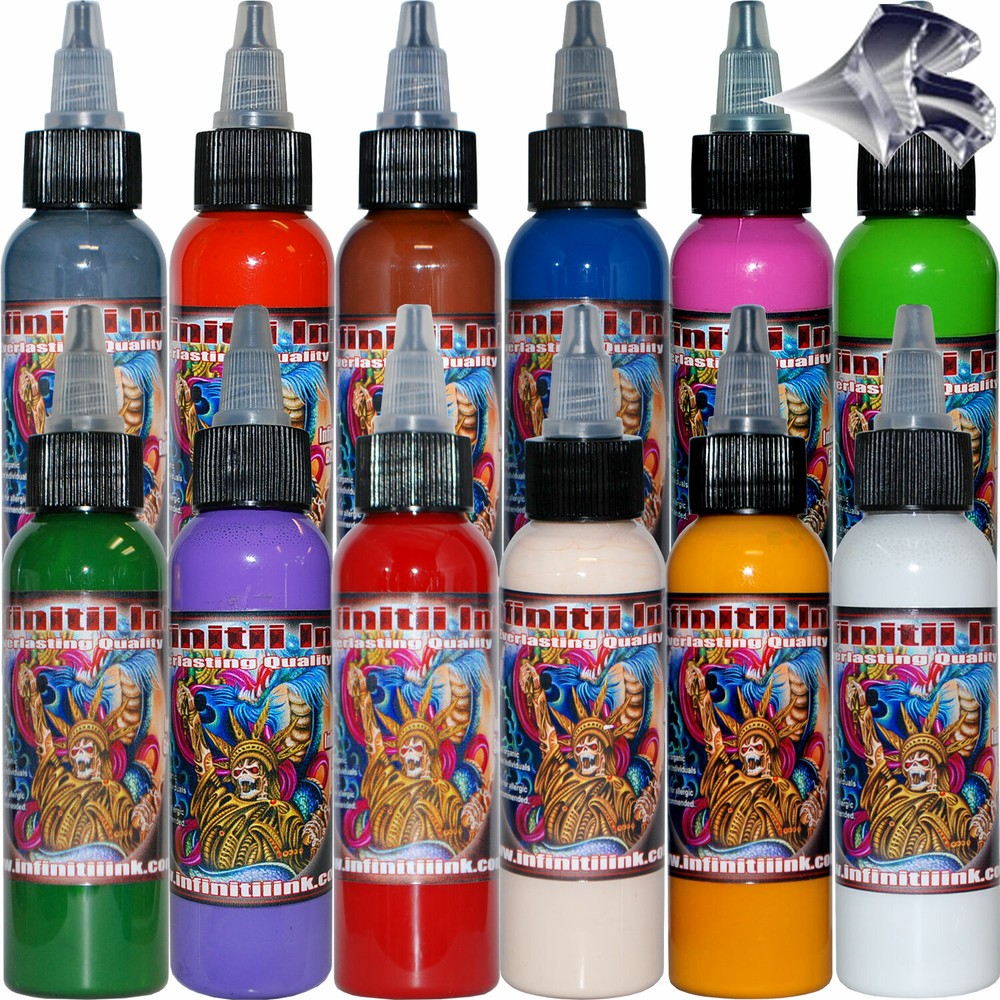 2oz Infinitii Tattoo Ink 12 Color Set #1