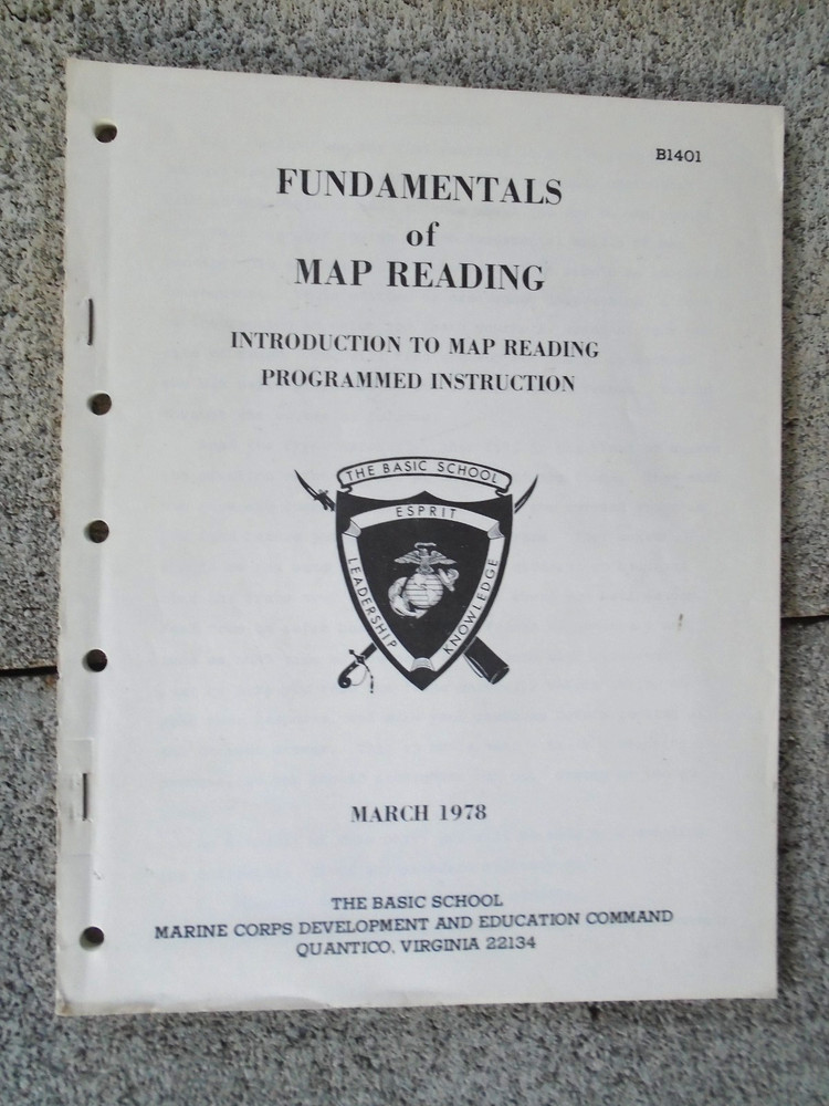 USMC Quantico training booklet, Introduction to map reading