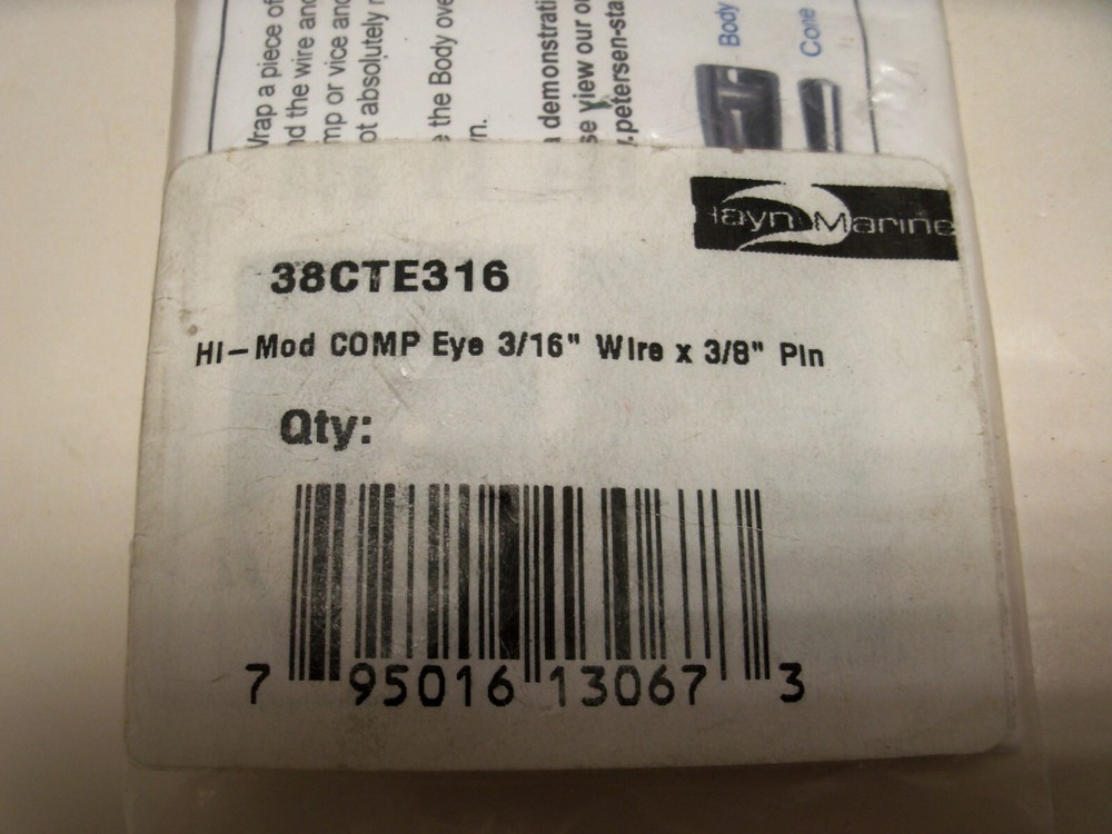 HAYN MARINE SS COMPRESSION TERMINAL 38CTE316