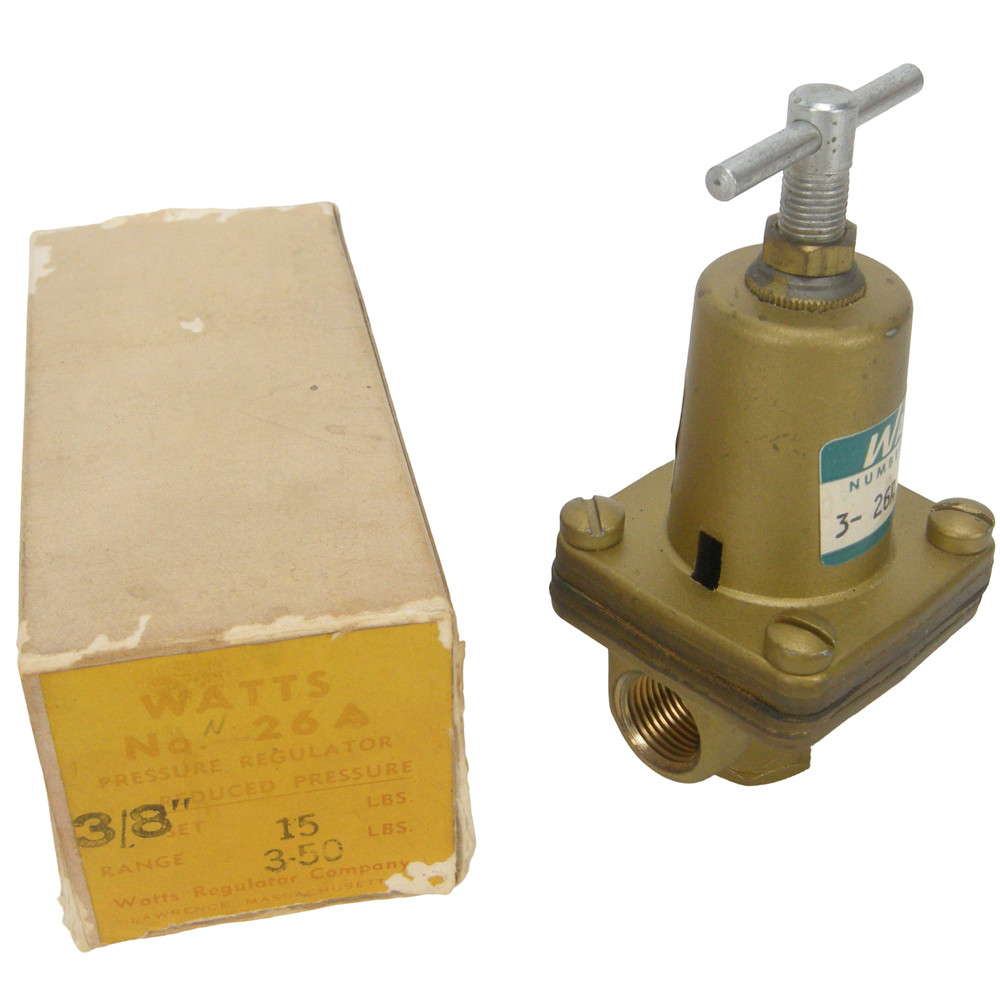 Watts Small 3-50 lbs Reduced Pressure Regulator 3/8" 26A