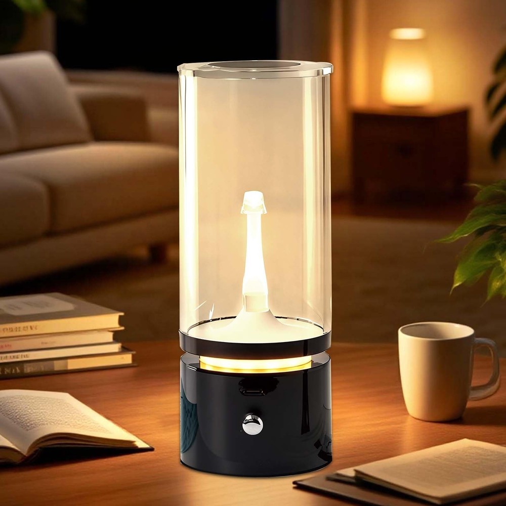 Black Rechargeable Bedside Lamp, 4-Level Dimmable Touch Control LED Table Lam...