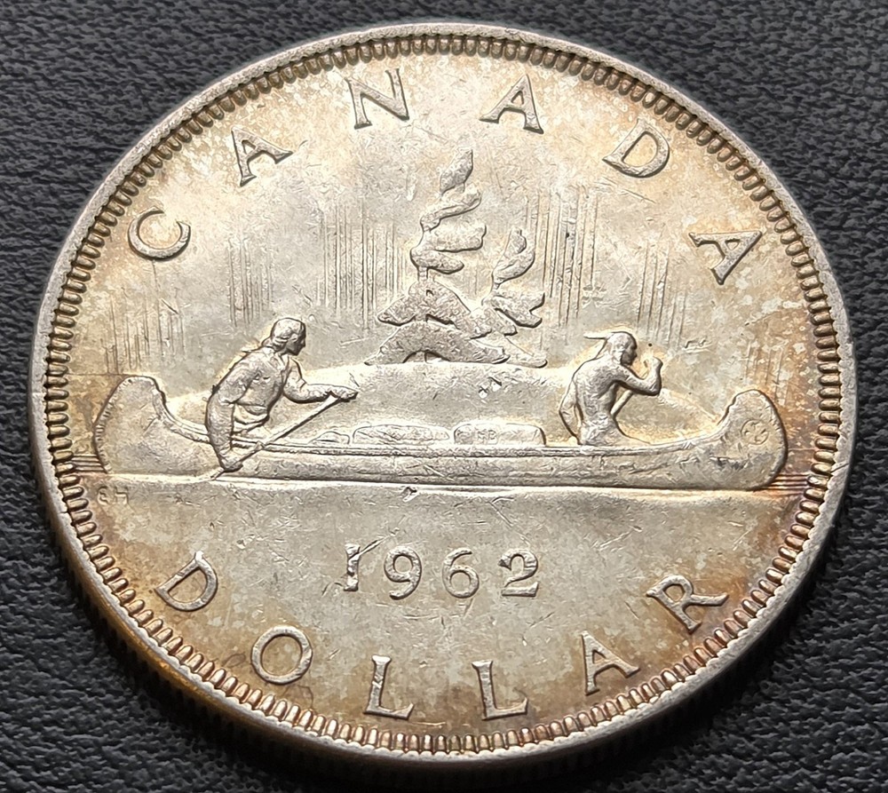 1962 Canada Silver $1 Dollar - 80% Silver - Great Condition