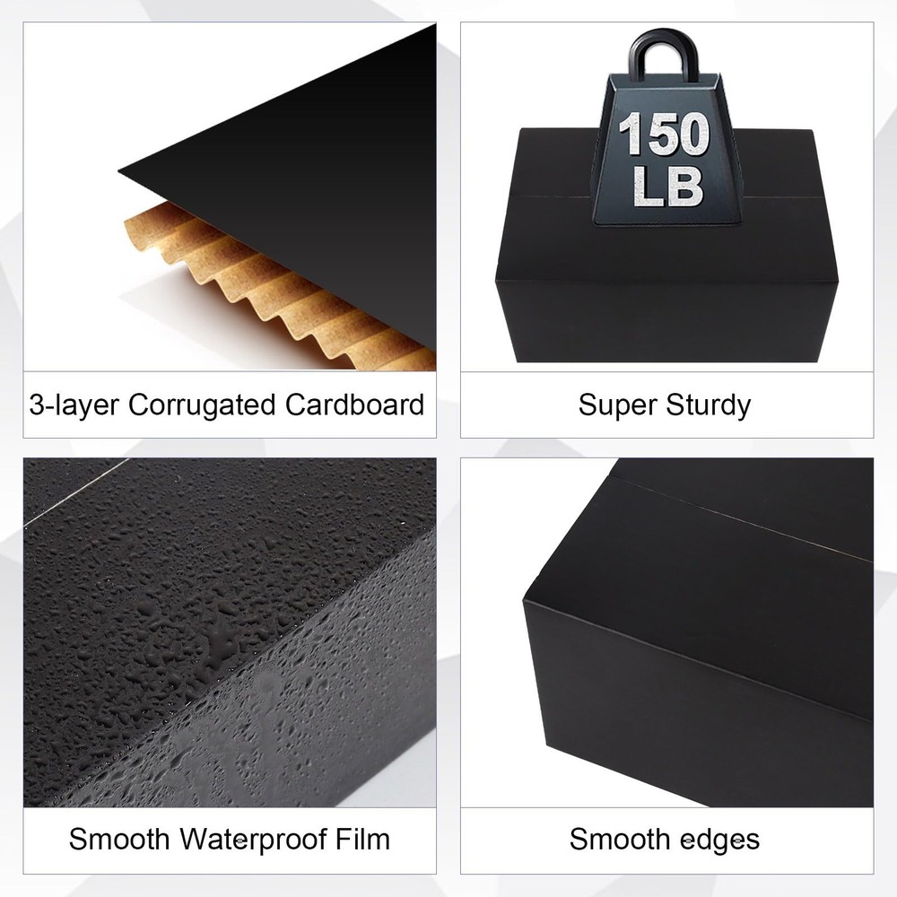 Shipping Boxes Medium 9x6x4 Inches, 30 Pack Mailer Packaging Boxes Bulk, Blac...