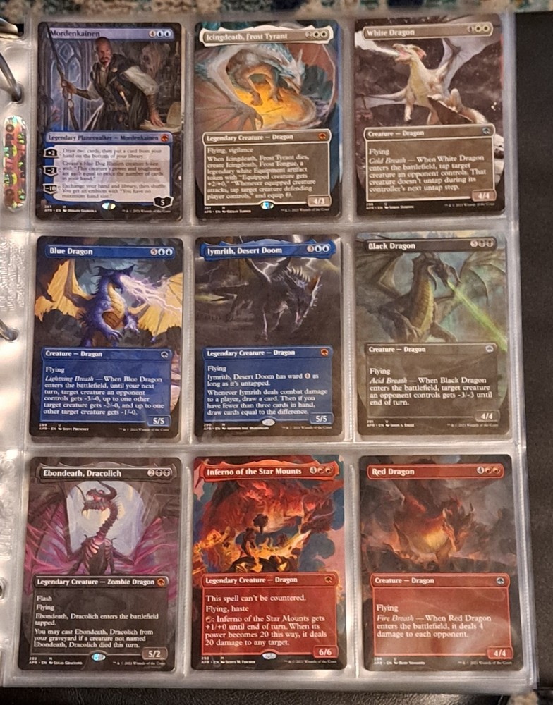 MTG D&D: Forgotten Realms complete base + Tiamat & borderless, full module set