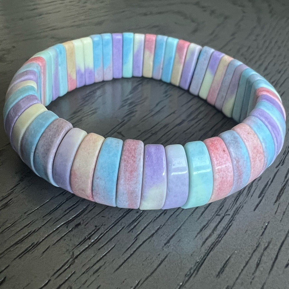 Rainbow stone soft bangle SIZE 6.75’