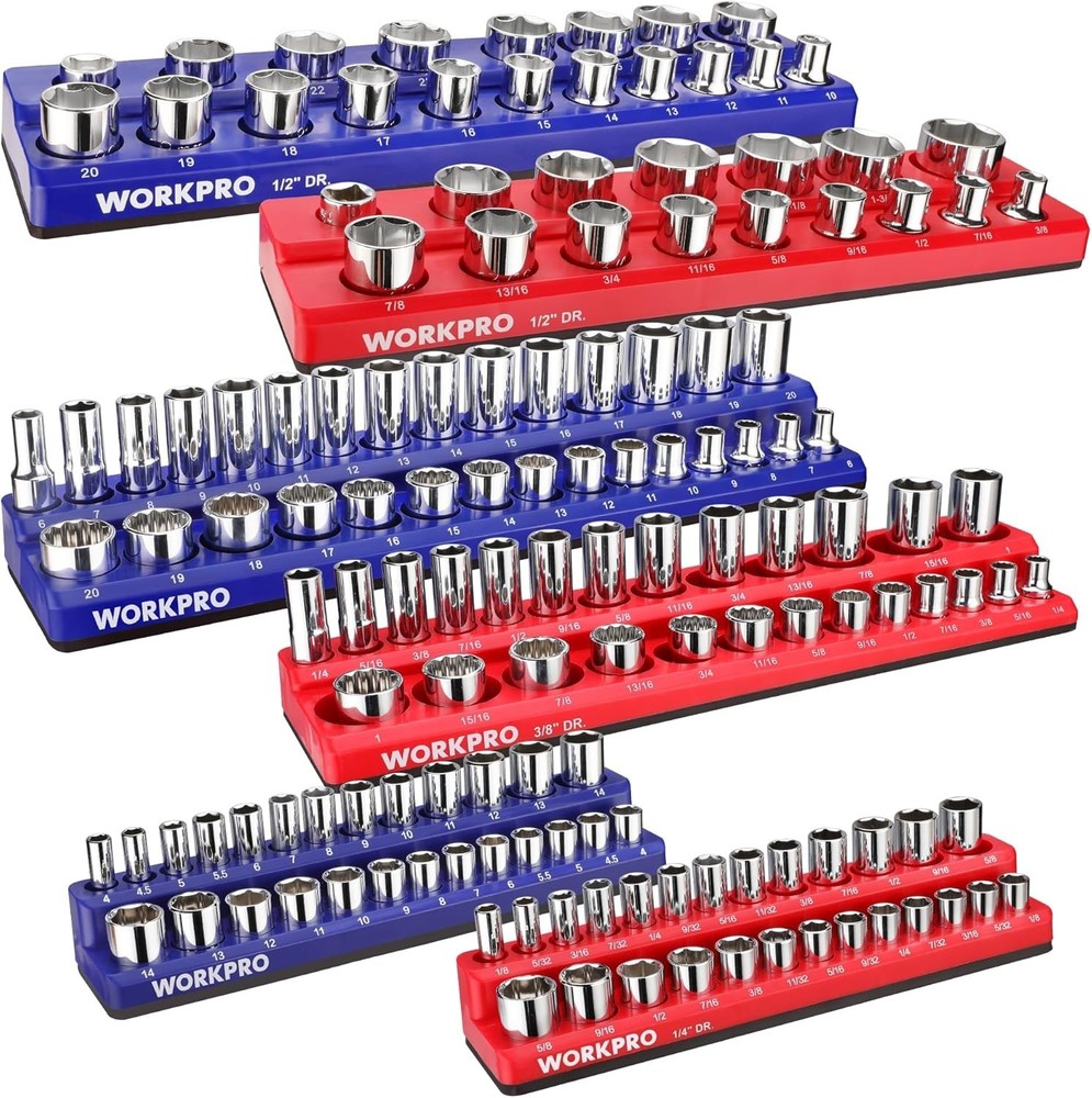 Professional 6-Piece Magnetic Socket Tray Set: Organized, Durable & Easy Access