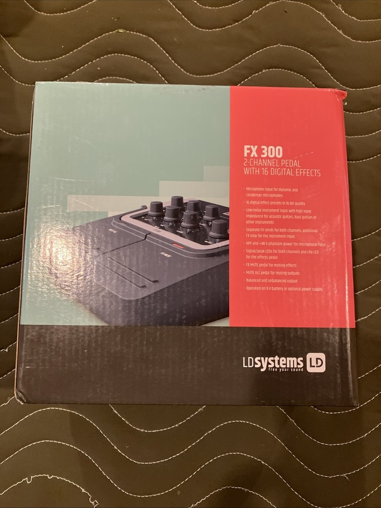 LD Systems FX300 Vocal Effects Processor With 2-Channel Pedal LN