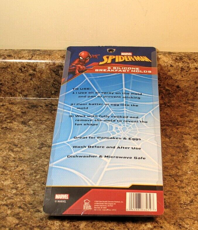 Marvel Spider Man Silicone Egg & Pancake Breakfast Mold Set NEW