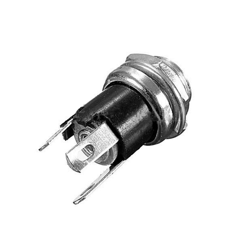 80xDC Power Socket Mount With Threaded Nut Panel Connector 3-Pin 5.5 x 2.1mm