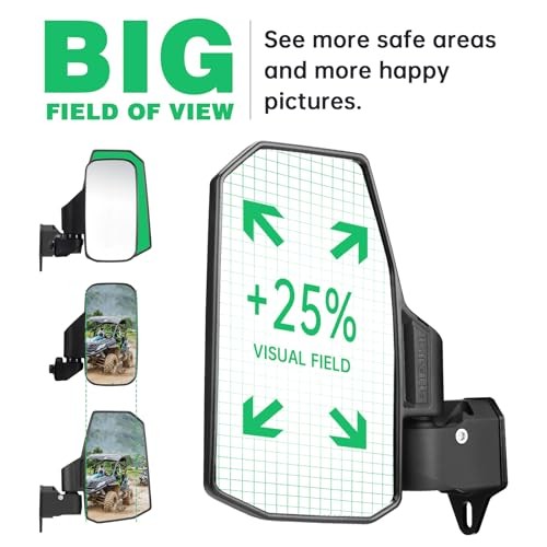 Defender Side Mirrors,The Spring Back Feature Allows Easy Reset After