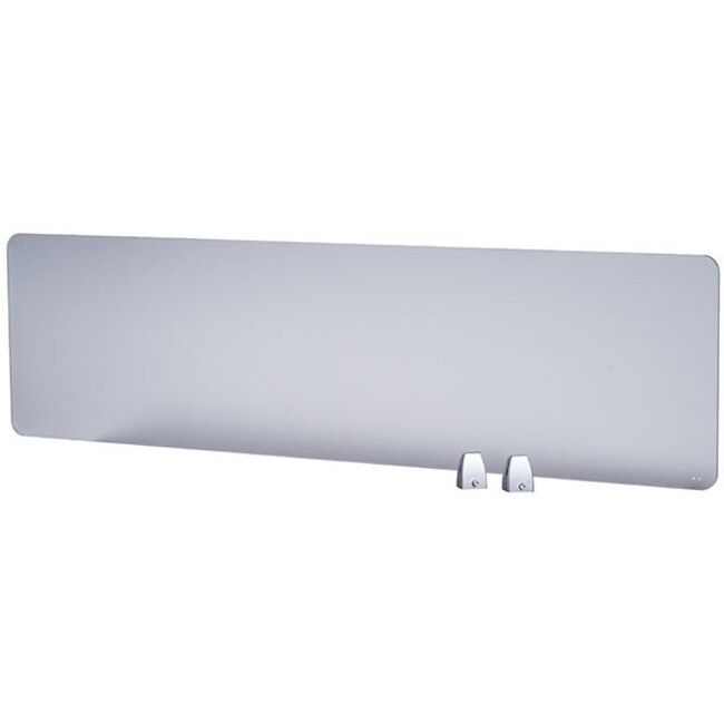 Frosted Plexiglass Clamp-on 64" Desktop Privacy Panel with Hardware