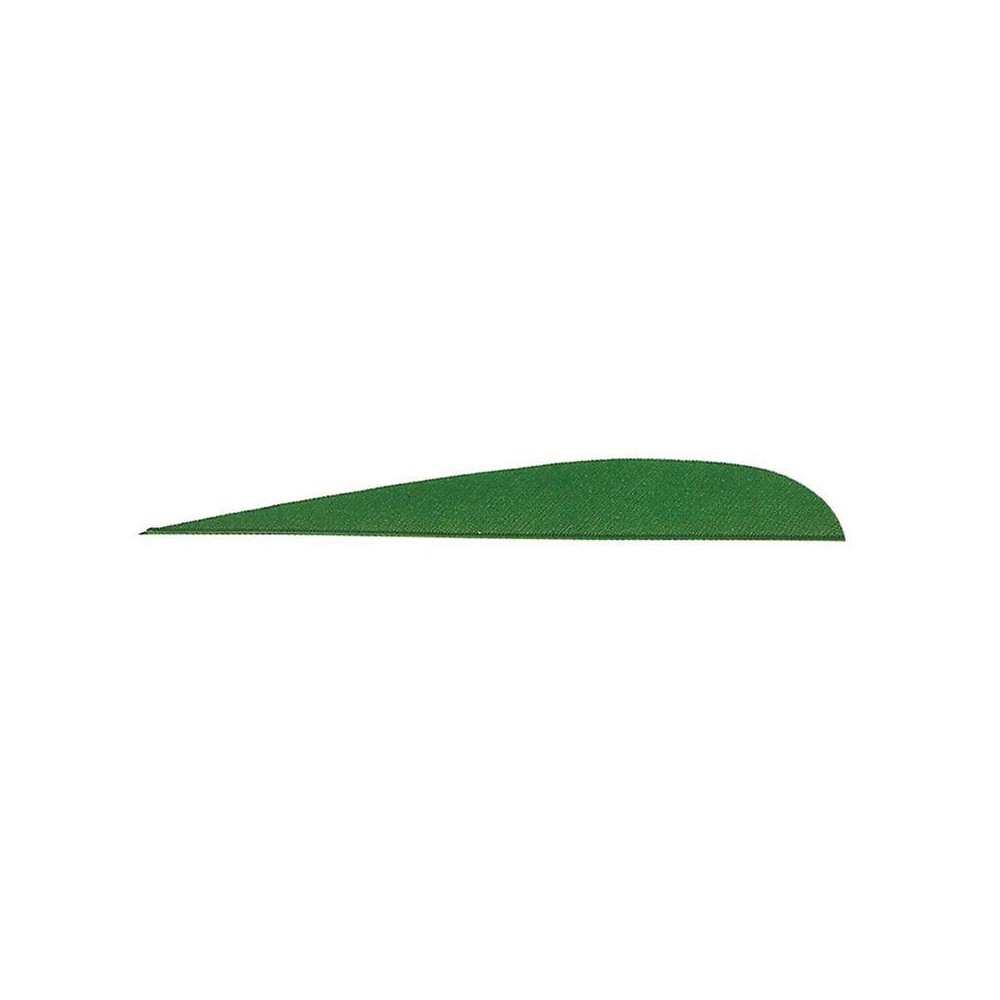 Gateway 4" Left Wing Parabolic Green Feathers, 100 Pack