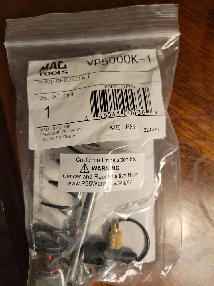 Mac Tools VP5000K1 Pump Rebuild Kit