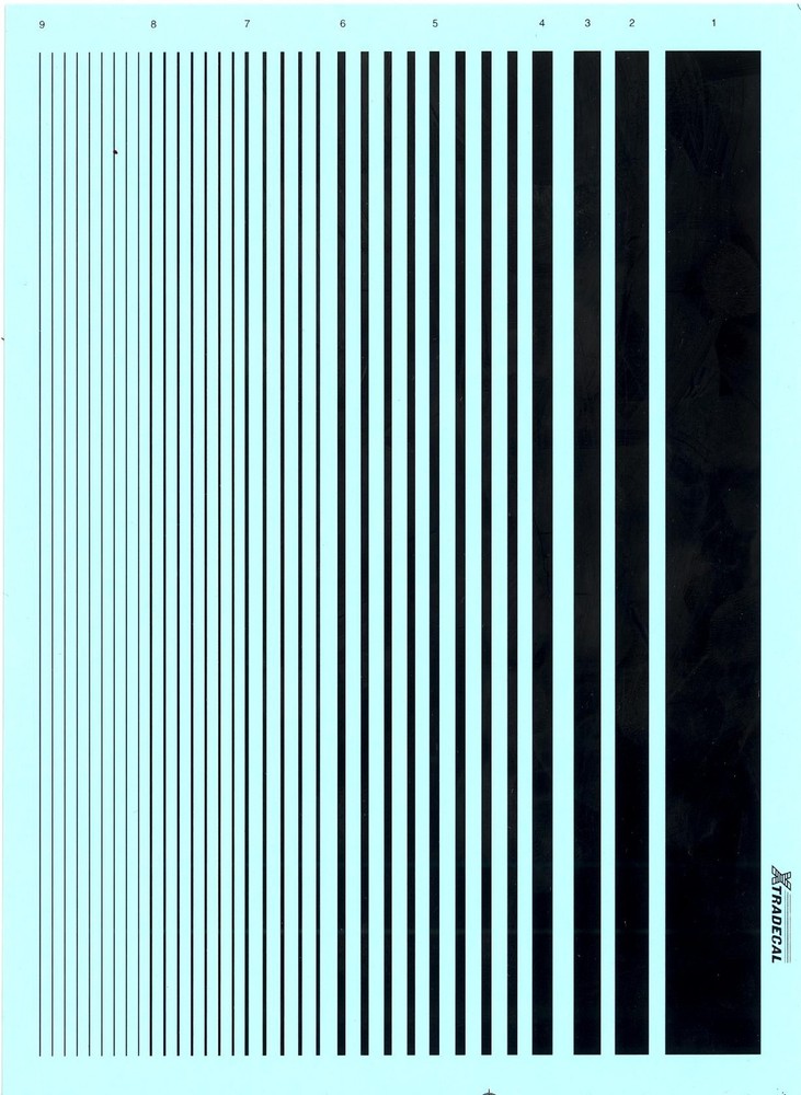 Xtra Decals BLACK STRIPES Parallel Stripes