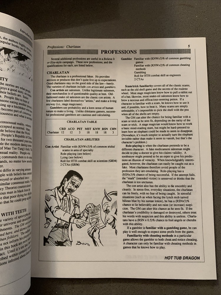 Gatecrasher RPG Believe It or Else ! SC Supplement HTD#1010