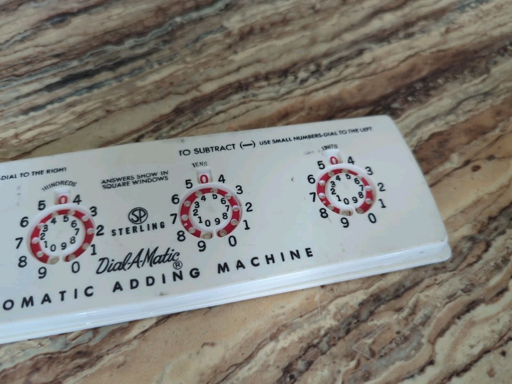 Sterling #565 Dial-A-Matic Automatic Mechanical Adding Machine Vintage