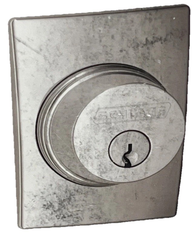 Schlage Single Cylinder Decorative Deadbolt Bright Chrome. {66}.