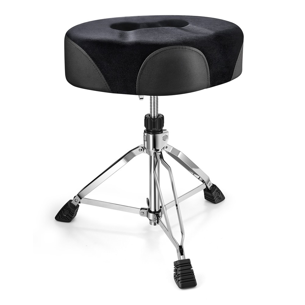 Donner Saddle Drum Throne, Drum Stool with Thickened Memory Foam Ergonomic Seat