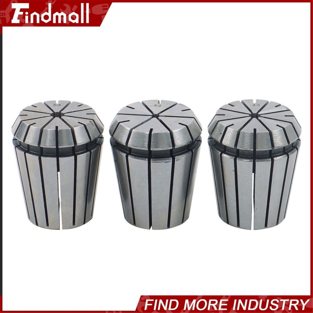 Findmall ER32 Collet Set 18pc for MT3 Spindle M12 Thread Spring Collets