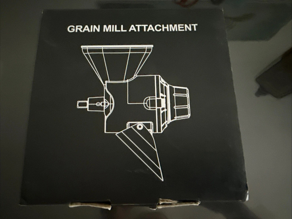 Grain Mill Attachment Metal Silver Accessory Kitchen Aid Mixer Compatible
