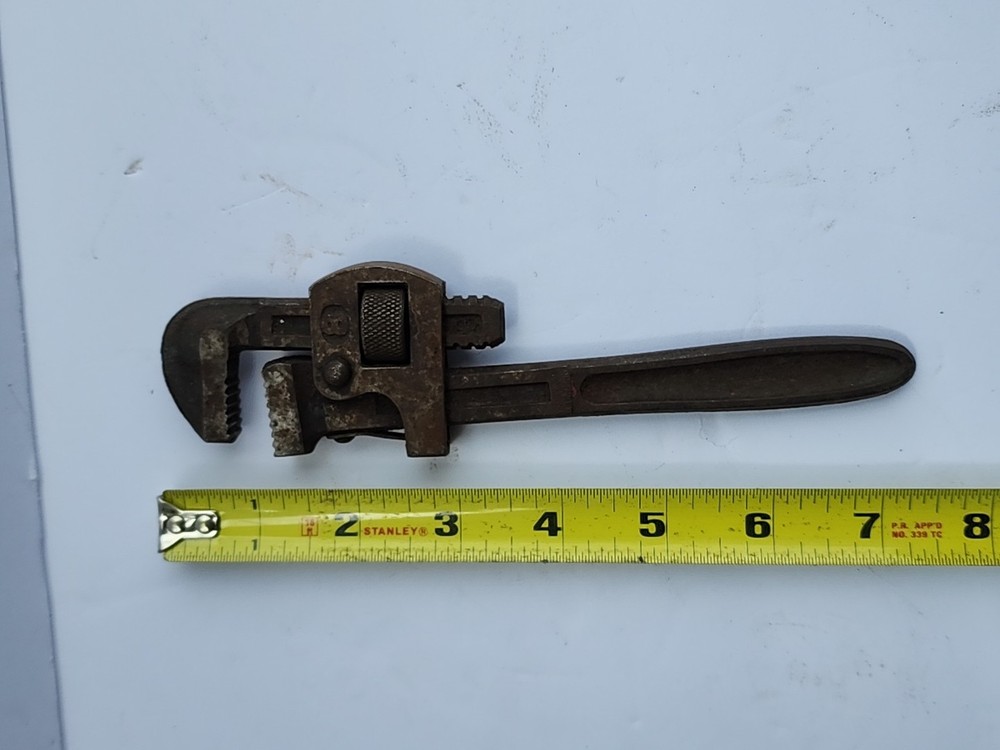 Vintage Durex Pipe Wrench 8'' West Germany Solid Steel