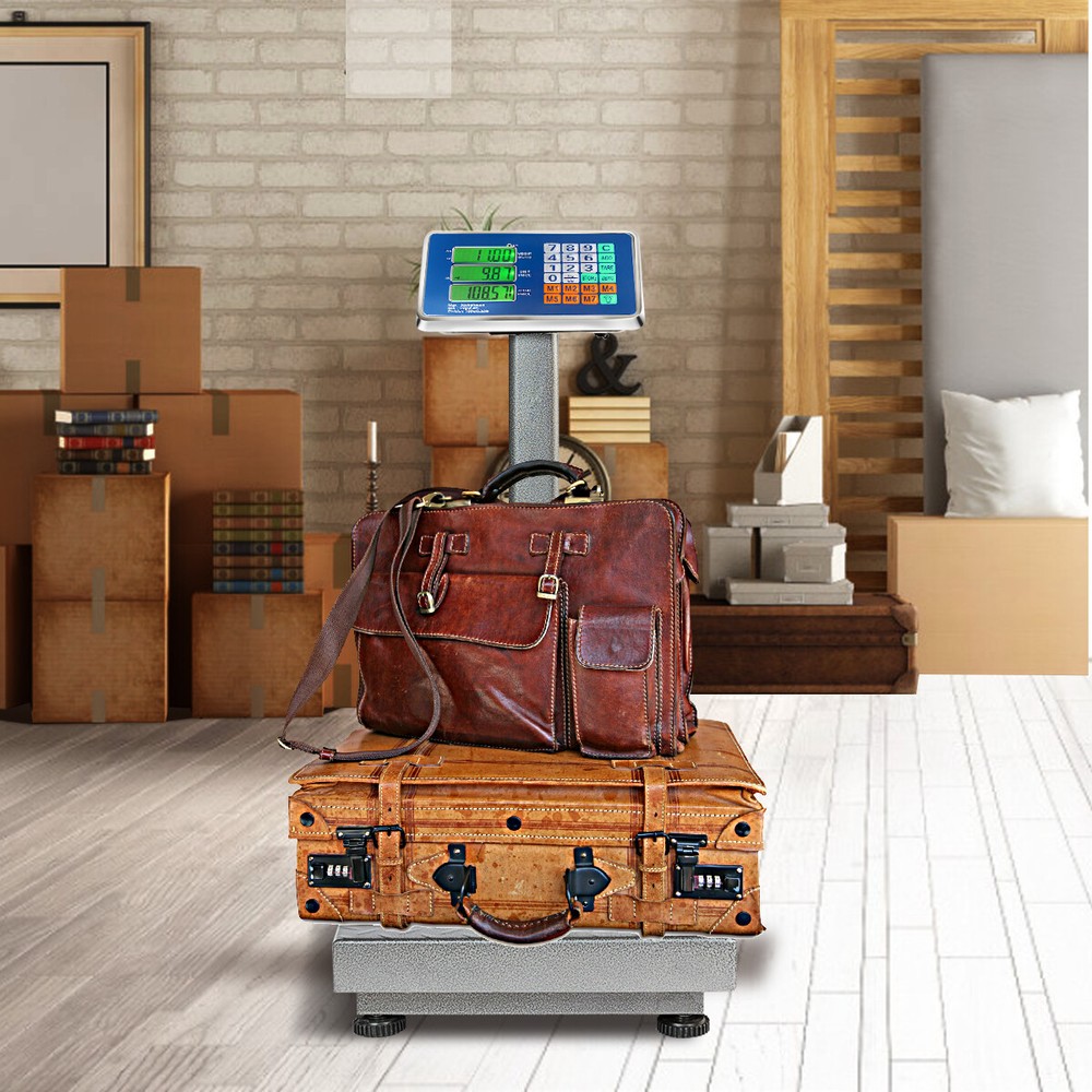 660 lbs Digital Platform Scale Electronic Postal w/ High-Definition LCD Display