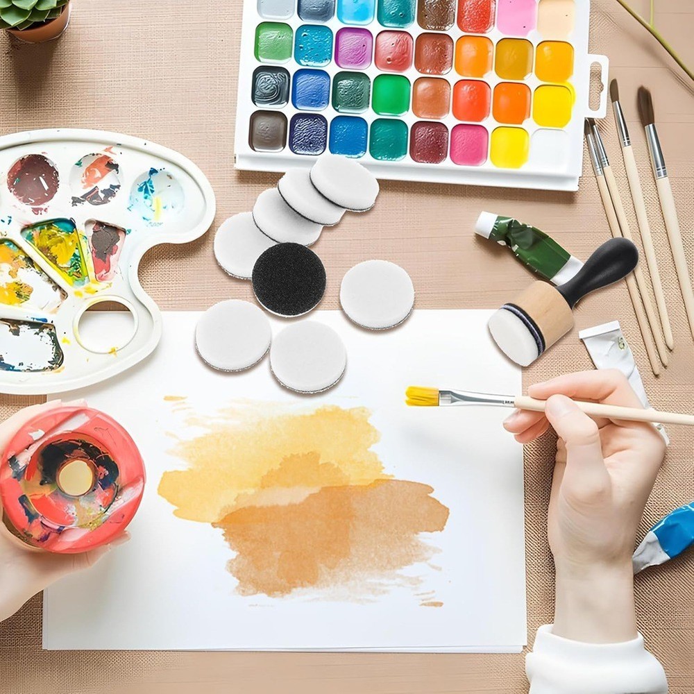 62Pack Ink Blending Tool - 2Pcs Applicator Tools and 60Pcs Replacement9076