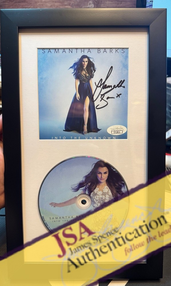 Samantha Barks Signed CD Insert "Signed Into The Unknown" Framed 6.5x12 - JSA