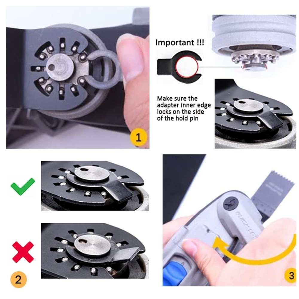 Ezarc Carbide Oscillating Tool Blades, Multitool Blades Heary Duty For
