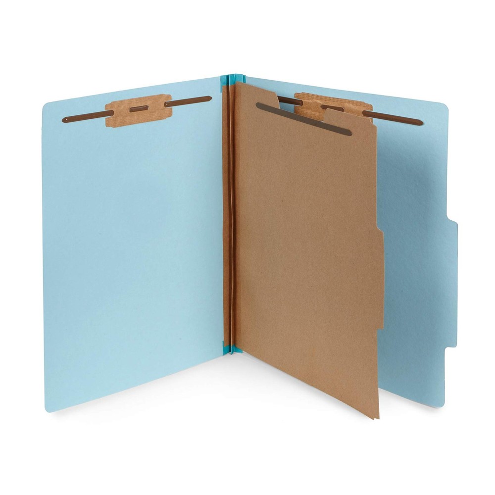 Pressboard Classification Folders Letter Size Tyvek Expansion 10 Pack