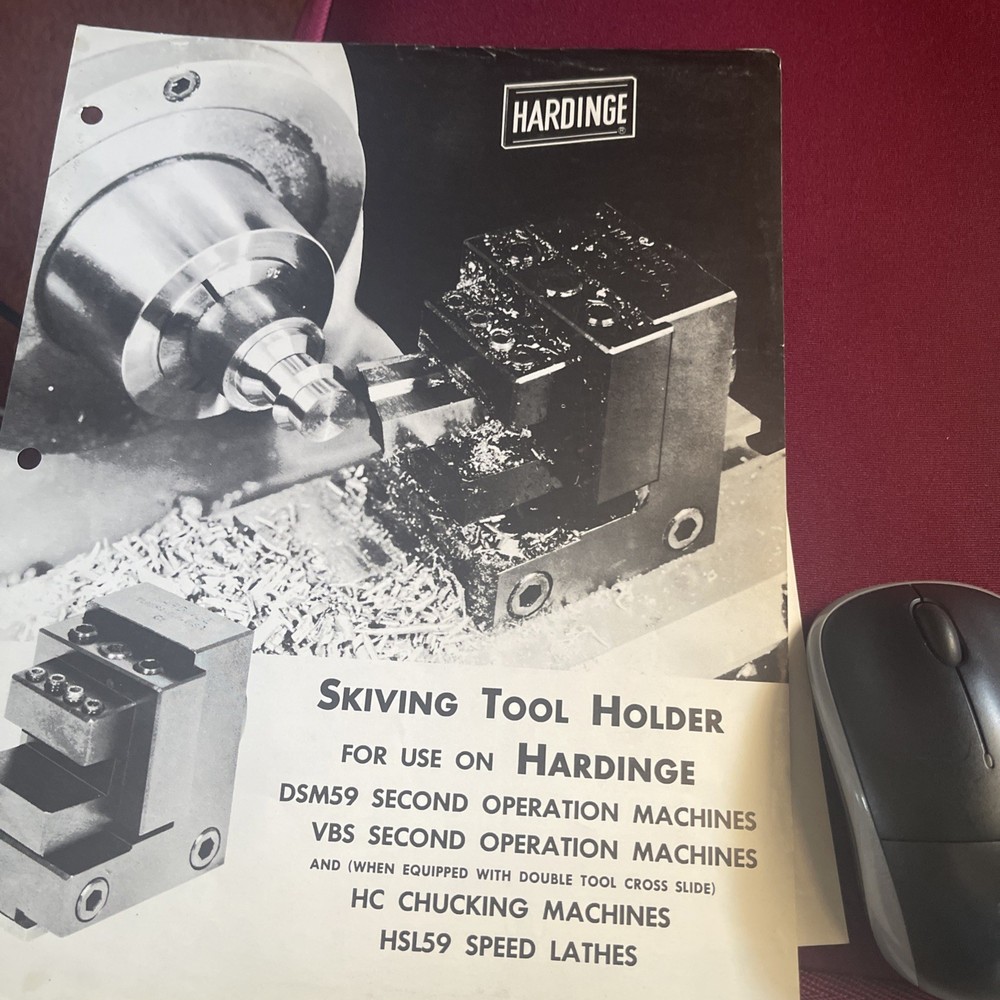 Hardinge Assorted Sales Ads,Instructions