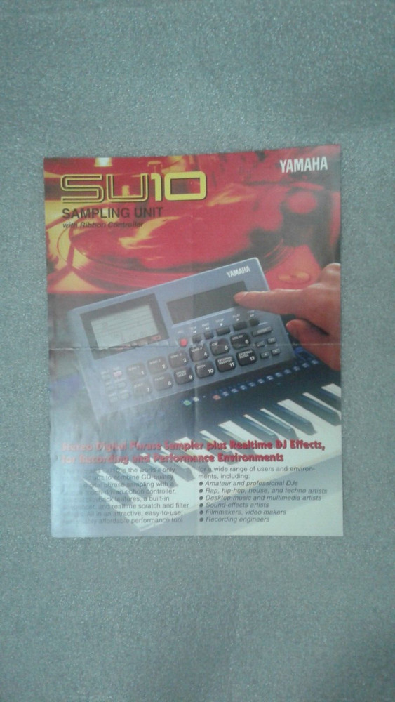 YAMAHA SU10 SAMPLING UNIT WITH RIBBON CONTROLLER ORIGINAL BROCHURE RELEASE