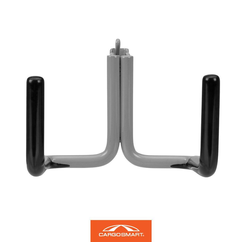 Grey Powder Coated Dual Arm Tool Storage Hook (1-Pack)