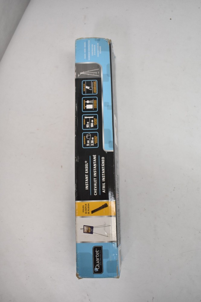 Quartet Instant Easel 63 Foldable Black Finish 5lb Support Adjustable Aluminum