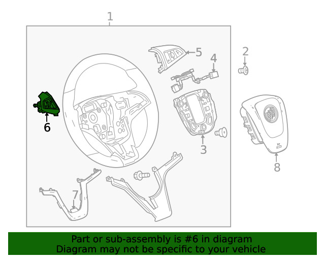 Genuine GM Black Cruise Control Switch 22908913
