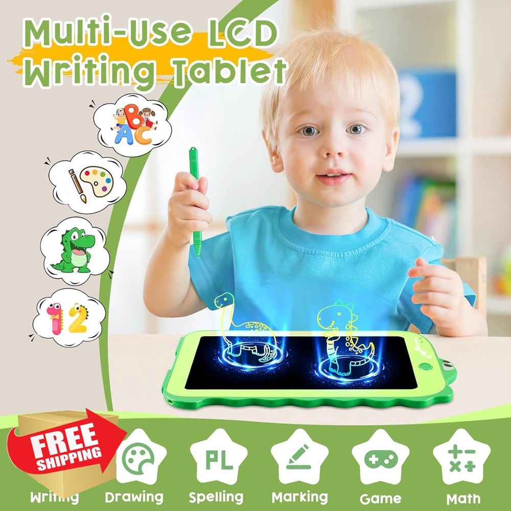 Teriph LCD Writing Tablet Dinosaur Kids 8.5" Green