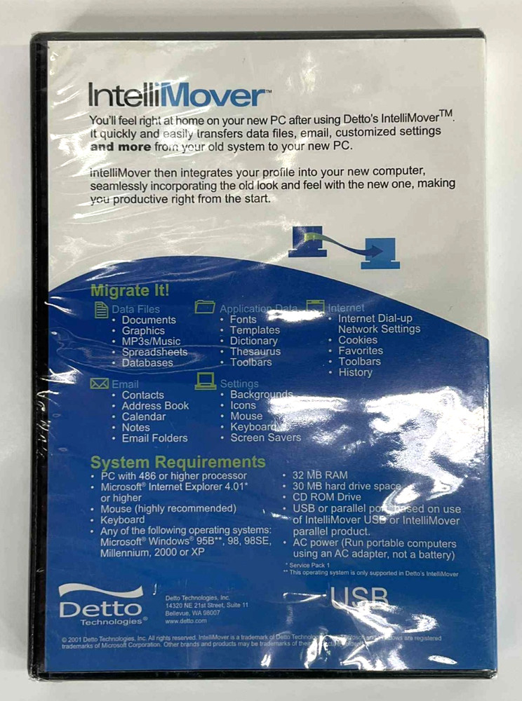 Detto IntelliMover With USB Data Transfer Cable