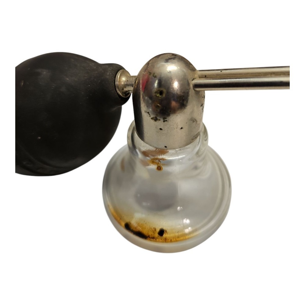 Vintage DeVilbiss No 127 Spray Bottle Glass Atomizer Black Squeeze bulb