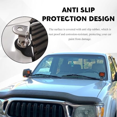 2PCS LED Light Bar Mounting Brackets, Ditch Light Brackets, Adjustable Silver