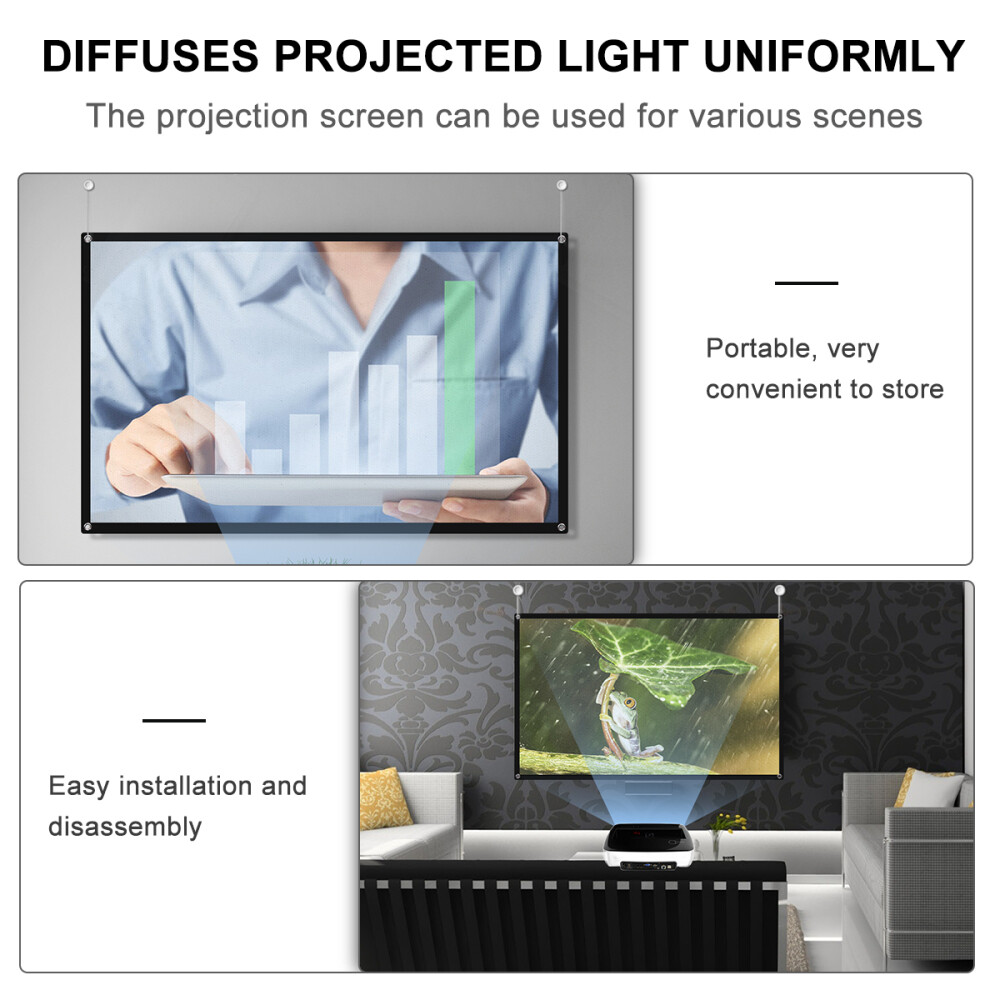 Anti Crease Projector Screen Wall Projector Screen Roll Up Projector Screen
