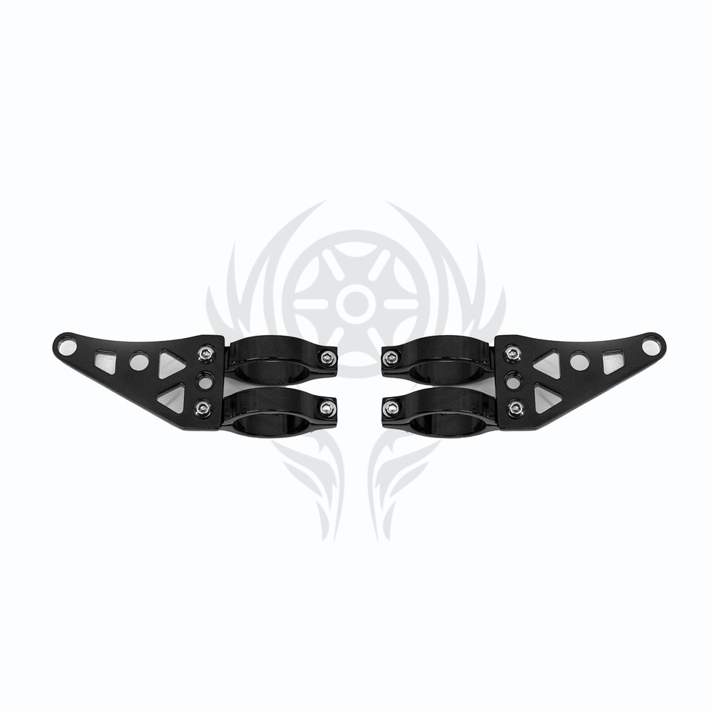 Black High Quality 39mm Fork Mounted Cafe Racer Headlight Brackets