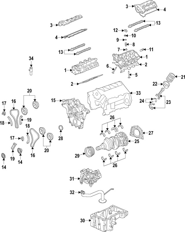 Genuine Ford Engine Piston HL3Z6108C