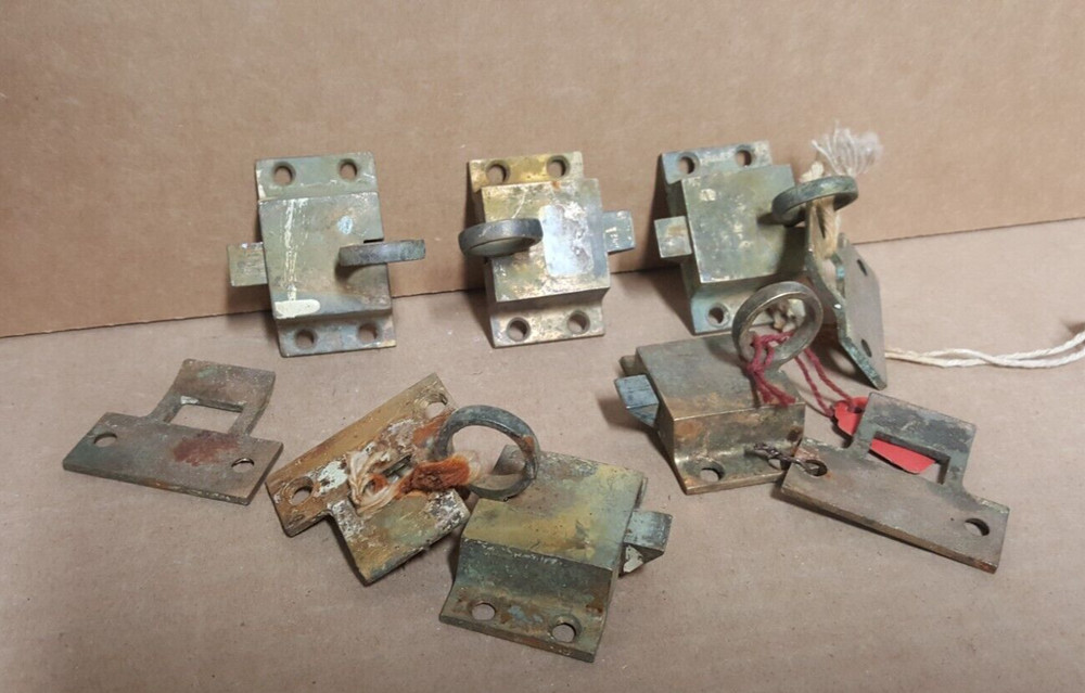 Brass solid door cabinet latches 4