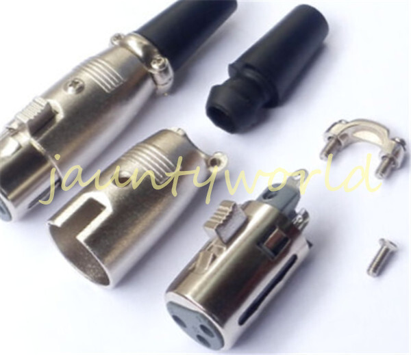 1PCS MicrophPatch XLR Female 3-pin Plug Connector