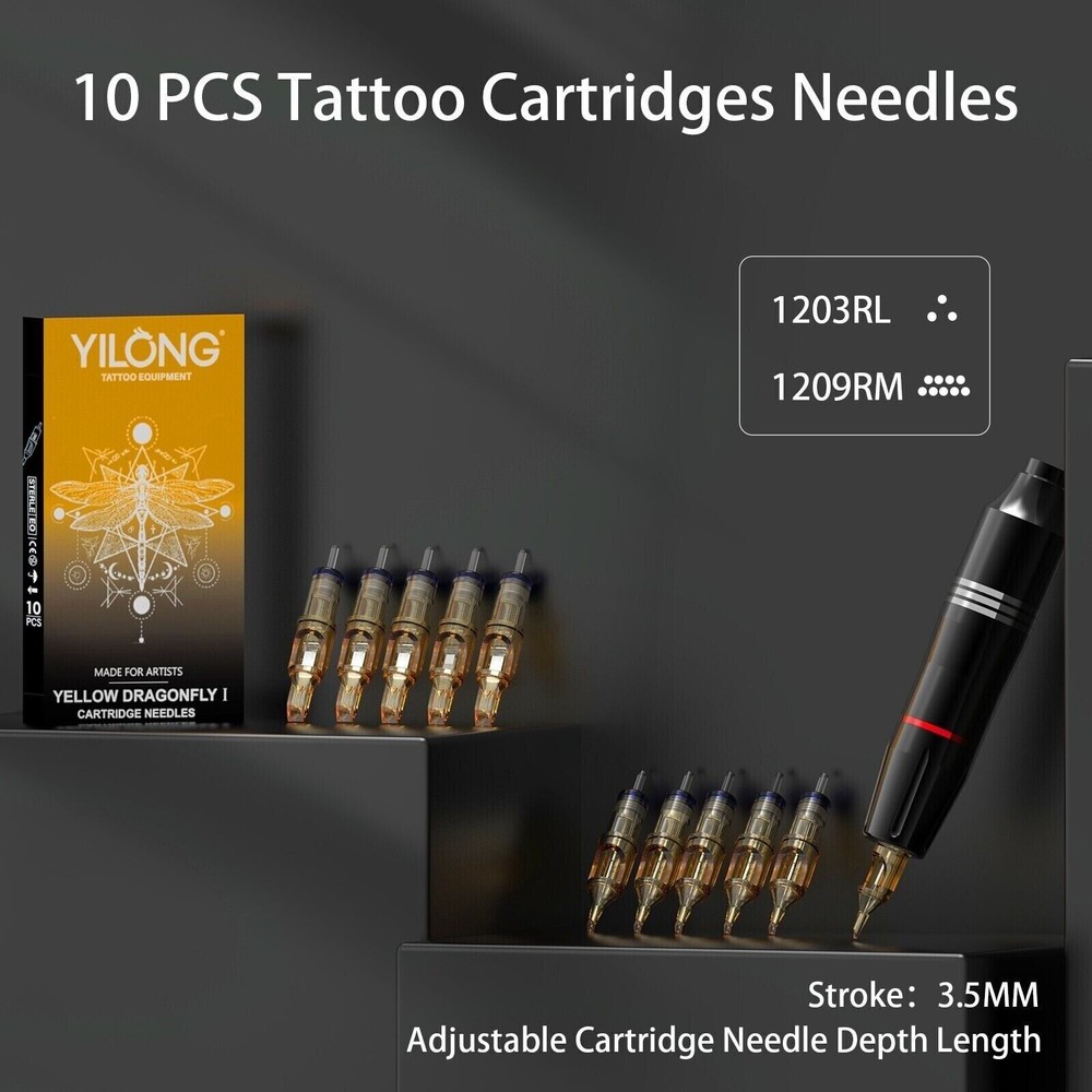 Tattoo Kit Complete for Beginners Wireless Pen Machine with Paper Ink Needles