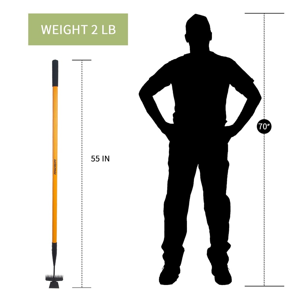 Weed Puller Tool, Heavy Duty Long Handle Stand Up Manual Weeder Remove for Ya...
