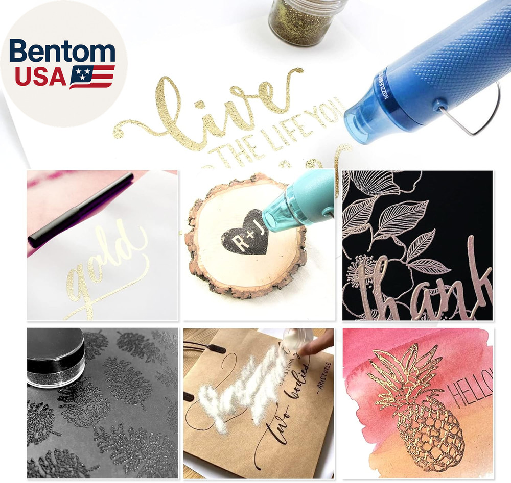 Embossing Kit with Heat Tool Bundle, Embossing Powders, Complete Embossing Start