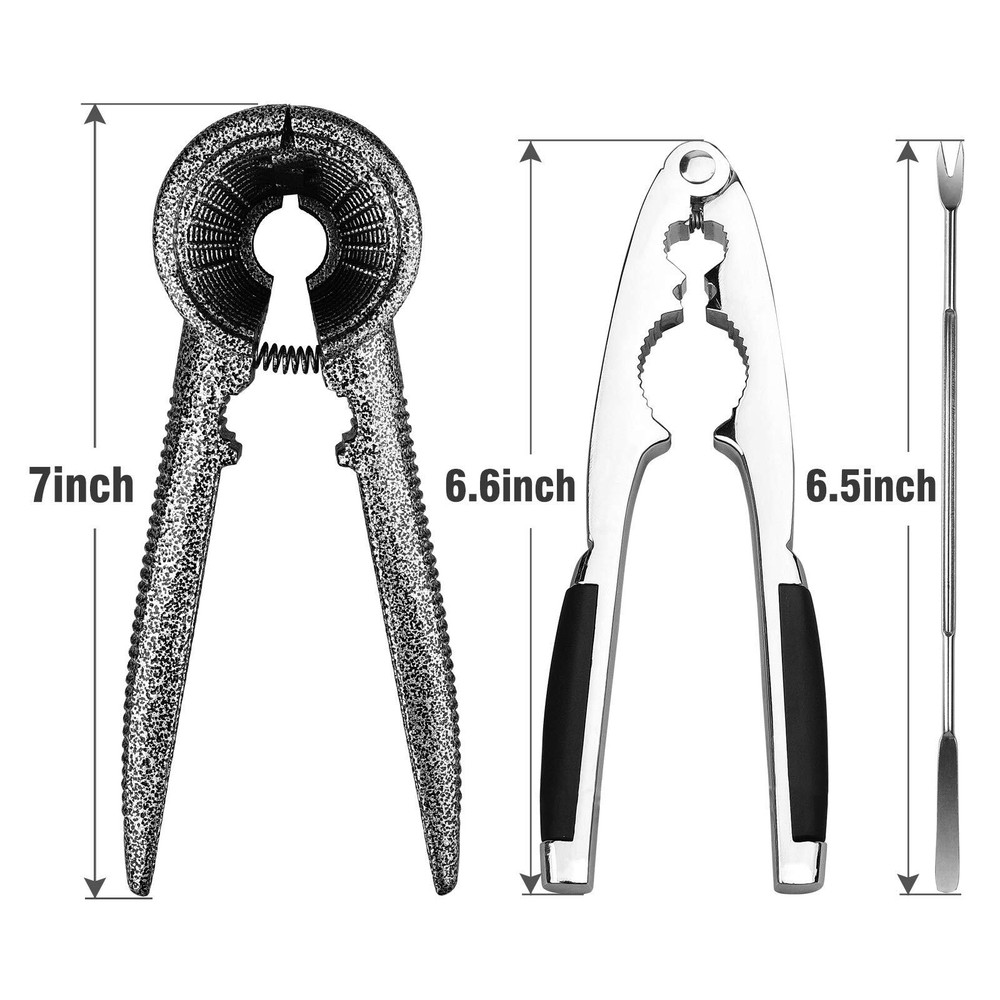 Nutcracker Pecan Walnut Nut Crackers Bundle Heavy Duty Shell Seafood Cracker ...