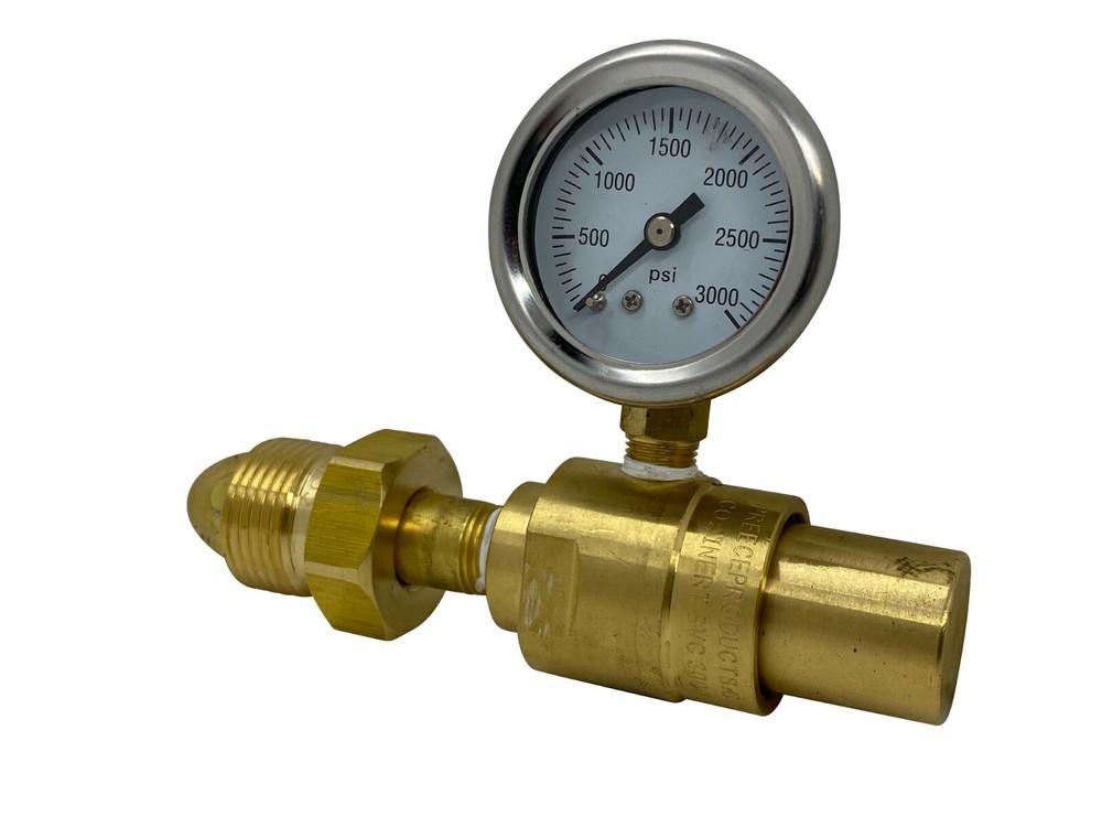 Nitrogen Single Gauge Fixed Flow Piston Regulator 200 PSI CGA 580