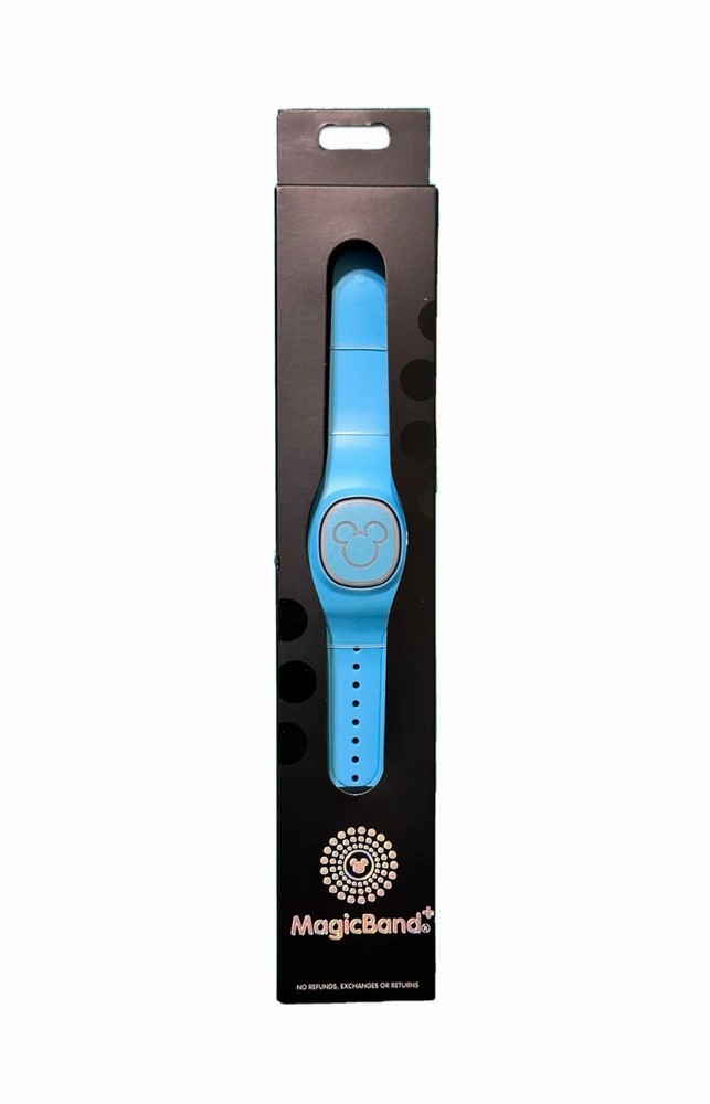 NEW Disney Parks Magic Band Plus + Solid Turquoise Blue UNLINKED CABLE INCLUDED